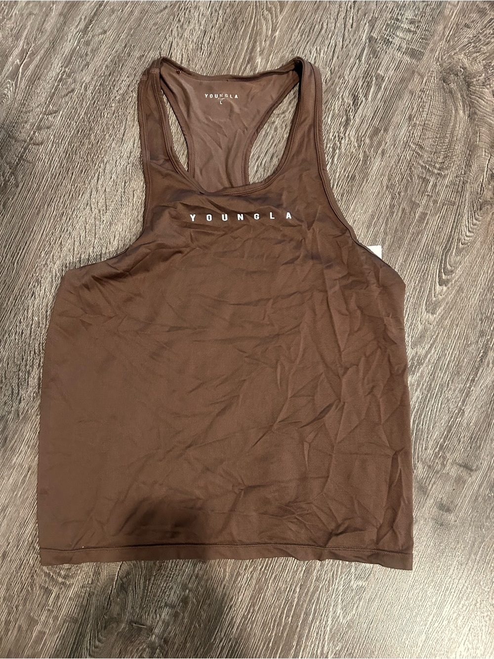 YoungLA Women's Chocolate Brown Racerback Tank Top